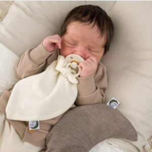 Warmtemaantje Merinowol Taupe