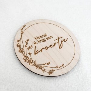 Aankondigingsbordje Ik krijg een Broertje