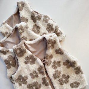 Teddy Gilet Ecru Bloem