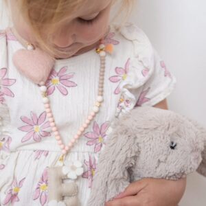 Verjaardagsketting Heart Pink Letter